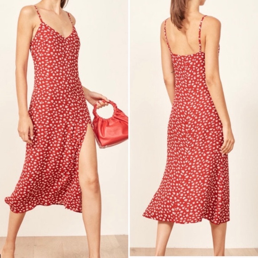 Reformation Crimini Dress in Western - Red